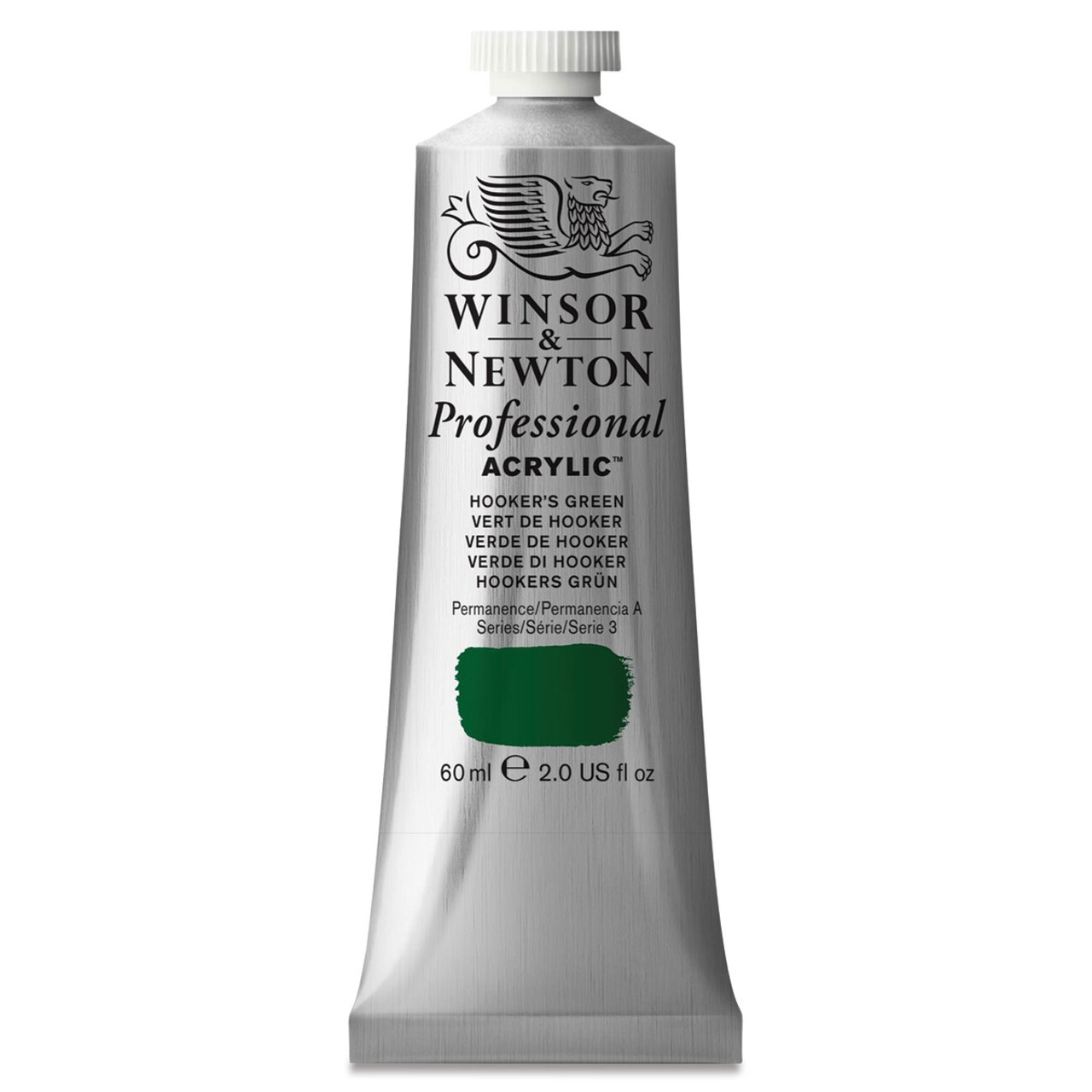 Winsor & Newton Professional Acrylics - Hooker's Green, 60 ml tube